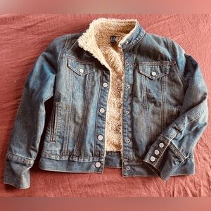 GAP Blue Jean Jacket with Cream Lining